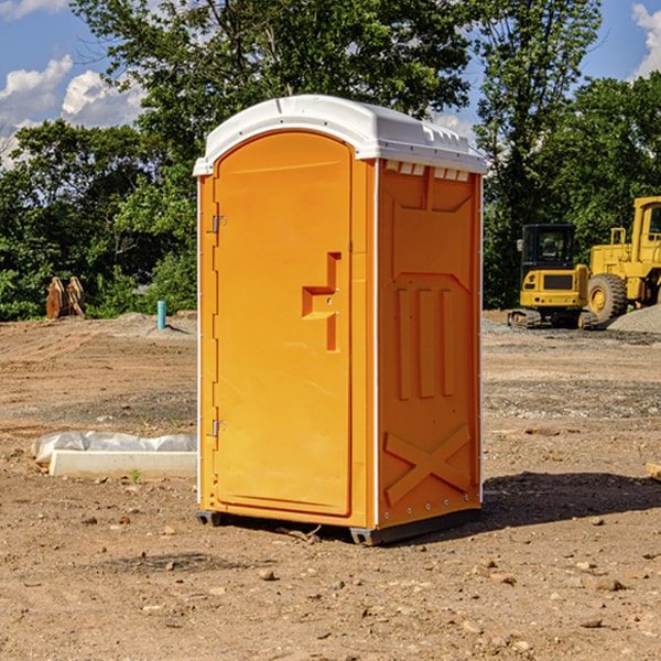 how often are the portable restrooms cleaned and serviced during a rental period in Lake Koshkonong